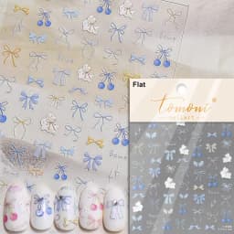 1pcs 5D Diamond Japanese White Lace Bow Nail Art Stickers Pearl Rhinestones Nail Decoration Adhesive Decals Slider DIY Accessory