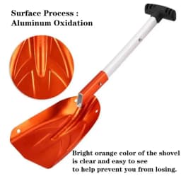 Auto Folding Emergency Snow Shovel with Extendable Handle Lightweight Aluminum Snow Shovel for Car Ski for Outdoor Camping