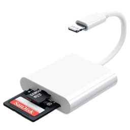 Byscoon 2 in 1 USB Lightning to TF SD Card Reader for Apple iPhone 14 13 12 Pro Max 3.0 OTG Adapter Camera Photo Data Converter