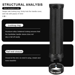 1Pair MTB Grips TPR Rubber Ergonomic Comfortable Mountain Bike Handlebar Grips Anti-Skid Shock-Absorbing Bicycle Handlebar Cover
