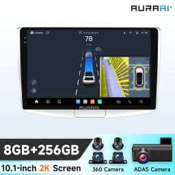 8G+256G AURAAI 2K Screen For Passat B7 B6 CC 2010-2015 Car Radio CarPlay Android Auto 4G WIFI GPS BT DSD ADAS Dual Mic 360Camera