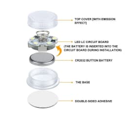 Portable LED Night Light Mini Car Touch Switch USB Rechargeable Ambient Lamp Stair Light Wardrobe Light