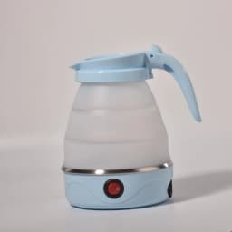 JFBONIN 0.6L Mini Folding Kettle Portable Water Heater 600W Silicone Compression Electric Kettle Home Kettle Easy To Travel