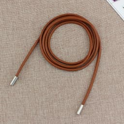 0.6cm Simple Round PU Leather Knotted Rope Waistband Thin Belt Women Decorative Waist Rope Skirt Coat Sweater Straps 160cm