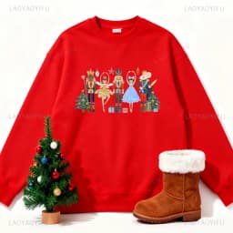 Christmas Nutcracker Y2k Clothes Christmas Sweatshirt Nutcracker Ballet New in Hoodies & Sweatshirts Party Sweater Women Tops