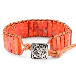 High Quality Multicolor Bracelet Natural Stone Gem Leather Tibetan Gypsy Adjustable Bead Wrap Bracelet Jewelry Collection