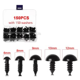 100/500 Pcs Black Safe Plastic Eyes Doll Eyes for DIY Dolls Making Toys Bear Eye Amigurumi Doll Accessories