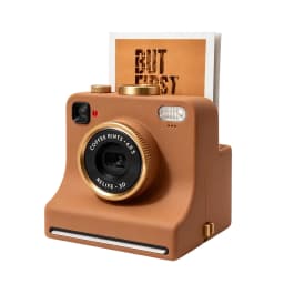 3D Printed Latte Art Camera One‑Touch Coffee Printer with 8 Stencil Cards Miniature Instant Camera Coffee Stencils Latte Art