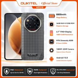 OUKITEL WP210 Rugged Phone - MTK 8200, 36GB 512GB, 8800mAh 45W, 6.7", 108MP NFC Android15 Smartphone WIFI/5G