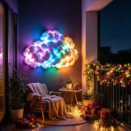 New Christmas Decoration Light 3D Thunder Cloud Lamp With Remote Control Halloween Christmas Holiday Decor Gaming Ambient Light
