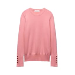KEYANKETIAN Women's O-Necked Long Sleeves With Buttons Pullover Sweater Female Casual Solid High-Stretch Shirts Chic Ladies Top