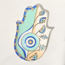 Hamsa Trinket Dish Ring Dish Ceramic Evil Eye Trinket Plate Cute Decor Jewelry Tray Dish Gift Mom Brithday
