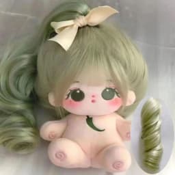 Msiredoll Wig Hair BJD Dolls Accessories For 20cm Cotton Doll Long Curly Hair Ponytail Chemical Fiber Wig