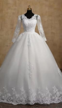 Customized any Color Long Sleeve V Neck Classic Wedding Dress 2026 Lace Vintage For Bridal Modest Wedding Bride Ball Gown