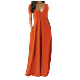 Summer Sexy Women Solid Color Boho Maxi Club Dress Casual Long Dress Party Infinity Robe Longue Femme