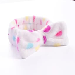 Stripe Polka Dots Leopard Coral Fleece Soft Headband Cross Top Knot Hairband Women Girls Wash Face Spa Headwear Hair Accessories