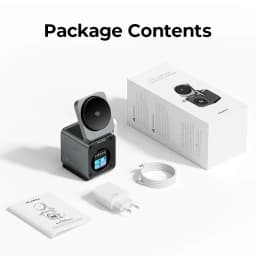 KUXIU D5 Qi2.2 25W Magnetic Wireless Charging Station With Smart TFT Color Display For iPhone 18 17 16 15 14 13/iWatch/AirPod