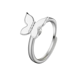 SMJEL Fidget Spinner Ring Anxiety for Women Multiple Crystal Flower Eye Butterfly Animal Ring Rotate Anti Stress Wedding Jewerly