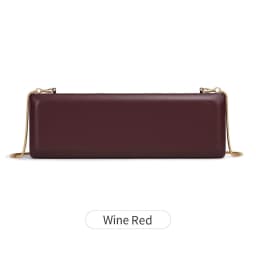 Elegant Red Evening Bag Minimalist Detachable Gold Chain Shoulder Bag Perfect for Evening Events, Weddings, and Formal Occasions