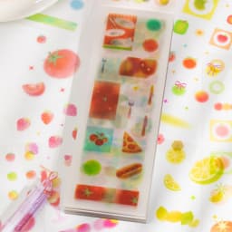 TIANZI 24-Sheet Kawaii Creative Fruit Theme Die Cut Stickers Book for DIY Scrapbooking Handmade Aesthetic Diary Stickers