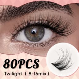 VYRILA Lashes Cluster D Curl DIY Lash Extension 3D Wispy Individual Lashes D Curl Eyelash Clusters 8-16mm Individual Lashes