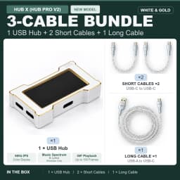 HMLAB ZNEO Gaming USB Hub - 2-to-3 Port, 8K Hz, Independent Power, With Screen, Trendy for Gaming Ambience Desk Setup