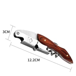 Stainless Steel Wine Opener, Professional Waiters Corkscrew, Leather Case,Beer Bottle Opener And Foil Cutter Gift For Wine Lover
