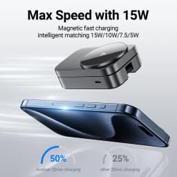 ACEFAST Foldable 3in1 15W Magnetic Wireless Charging Holder For iPhone 16/15 Pro Max Desktop Charging Station For IWatch/Airpods