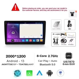 FYT UIS7870 8cores 12+256G Android13 Car Stere Radio CarPlay& Android Auto GPS DSP Multimídia CarPlay Player 5G WIFI Bluetooth
