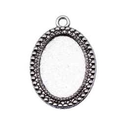 10pcs 18x25mm Inner Size Antique Silver Plated 31 Styles Cameo Cabochon Base Setting Charms Pendant Necklace Findings