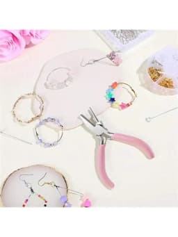 2pcs/1pcs Pink Jewelry Pliers and Ring Can Be Used to Make and Repair Various Jewelry Accessories, DIY for New and Experienced