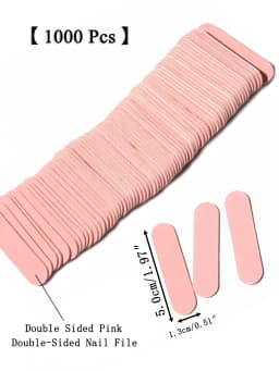 15 to 2000 Pcs Mini Pink Nail Files Double Sided Emery Boards for Manicure Pedicure Nail Art Buffing and Shaping Tools