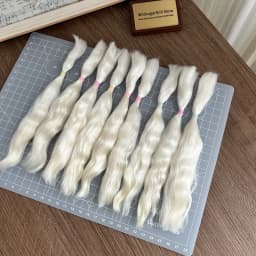 8-9 inch Handmade Angora Mohair Wefts with Cuticles for Custom Wigs, Suitable for Reborn & Blythe Doll DIY, Mohair for Doll