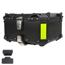 65L Motorcycle Top Case, Aluminum Alloy Waterproof Tail Box With Anti-Theft Lock & Quick Release, Universal Fit For Motorbike