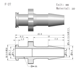 Luer Lock Adapter PP Plastic Air Valve Pipe Dispensing Glue Subpackaging Syringe Barrel Fitting Connector