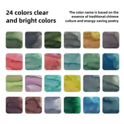 Ostrich 24 Colors 30/15ml Layered Chromatography Fountain Pen Ink Vibrant Gradient Watercolor Non Carbon Non Clogging Stationery