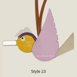 Crocodile & Lizard Skin Bird Charm Handmade Luxury Bag Charm Pendant For Birkin & Kelly Bag Unique Designer Handbag Accessory