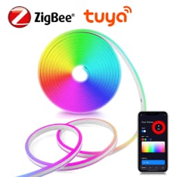Zigbee Tuya Smart RGB LED Neon Strip USB 5V Flexible Ribbon Tape Waterproof LED Lights for Room Decoration Fita LED RGB Need HUB