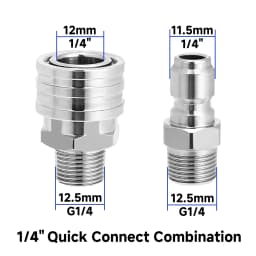 Pressure Washer Coupler 1/4 Inch Stainless Steel Quick Connect Fittings Male Female Accessories With Internal External Thread