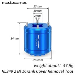 RISK Bike 2-in-1 Crank Cover Removal Tool Bicycle Crankset Cap Remover Extractor Installation Tools For DUB 11T XTR M9100