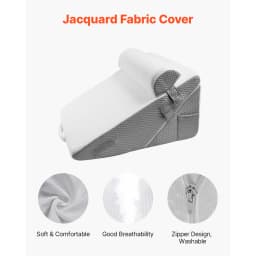 SucceBuy Bed Wedge Pillow 3 Pcs Adjustable Orthopedic Bed Wedge Set Post Surgery Pillow for Acid Reflux Back Pain Snoring Relief