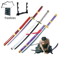 104cm Roronoa Zoro Sword Anime One Piece Cosplay Prop Knife Ninja Schwert Real Size Japanese Katana Original Samurai Sabre Toy