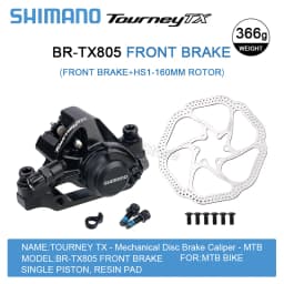 Shimano Tourney TX BR-TX805 MTB Discs Brake Shimano Mechanical Disc Brakes TX805 HS1 G3 Rotor RT26 RT10 Centerlock Rotors