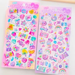 3 pcs/6 pcs Dessert Candy Sweet Animals 3D Crystal Decor Stickers Scrapbooking Diy Journaling Diary Stationery Sticker School