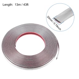 3M/5M Exterior Car Chrome Body Strip Bumper Auto Door Protective Moulding Styling Trim Sticker 6MM 8MM 10MM 12MM 15MM 20MM 30MM
