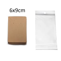50Sets Earring Cards with 50pcs Bags Necklace Earring Display Cards Self-Seal Bags for Jewelry Packaging Price Tag Card Holder