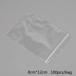 100pcs/bag 5*7/6*8/7*10/8*12/10*15/12*17cm Zipped Lock Reclosable Plastic Poly Clear Bags Bulk Jewelry Craft Accessory Packaging