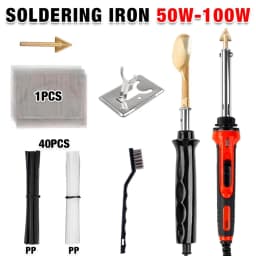 Pro Plastic Repair Soldering Iron 220V/110V for Car Bumper & Damaged Plastic Temperature Adjustable Include PP/PE/ABS/PVC Solder
