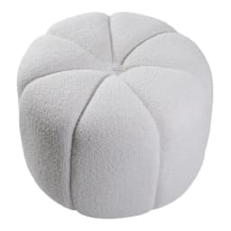 Voltsify Round Shape Teddy Fabric Multifunctional Household Footstool
