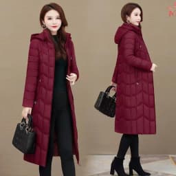 2026 Winter Jacket Women X-long Thicken Down Coat with A Hood Straight Elegant Outerwear Korean Fashion Female Parkas